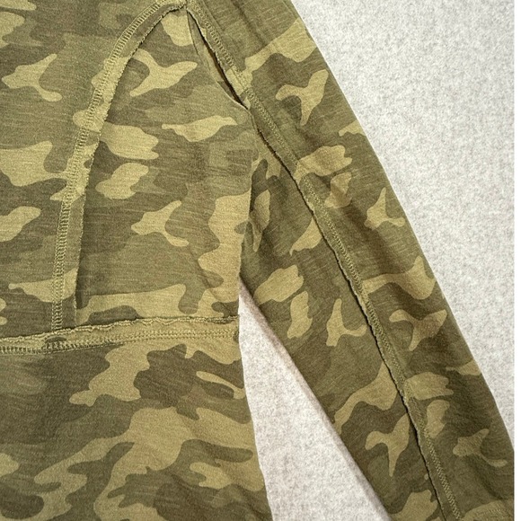 Womens Camo Open Front Waterfall Jacket Large Cardigan Jacket Casual Blazer - Picture 16 of 17